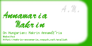 annamaria makrin business card